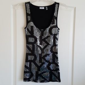 DKNYC Sequined Tank Top